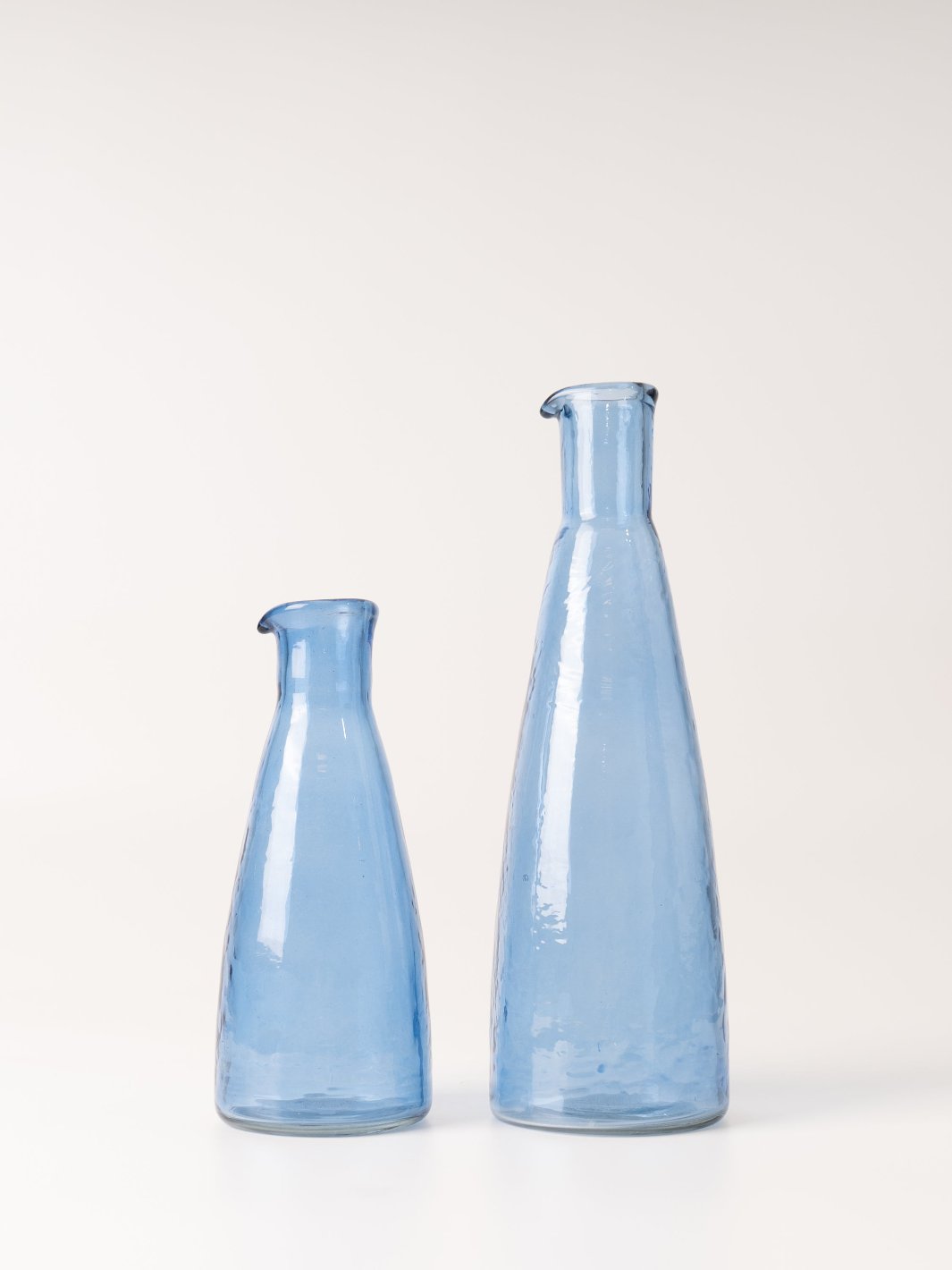 Indigo Hammered Glass Carafe - Heyday