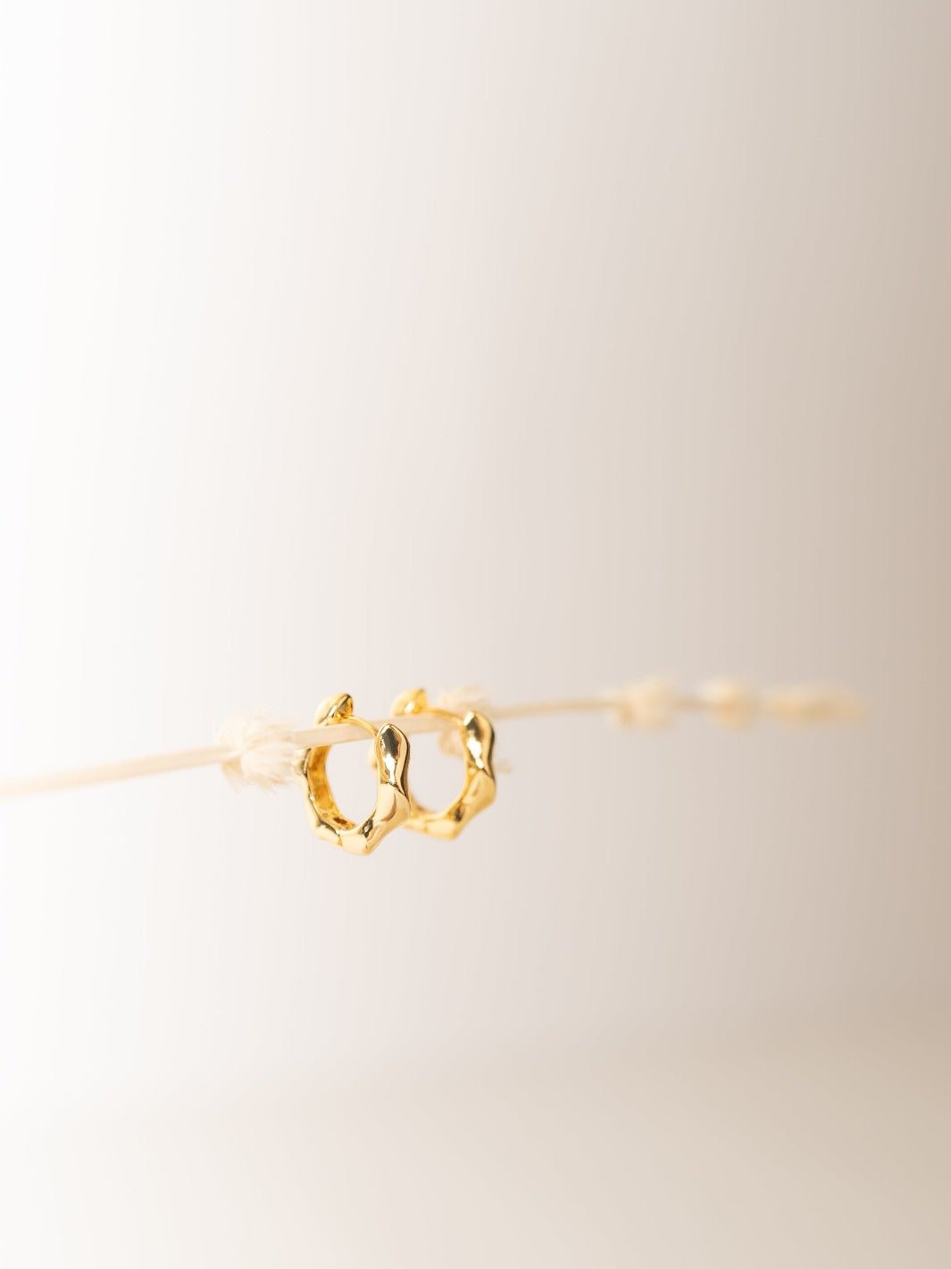 Irregular Shape Gold Hoop Earrings - Heyday