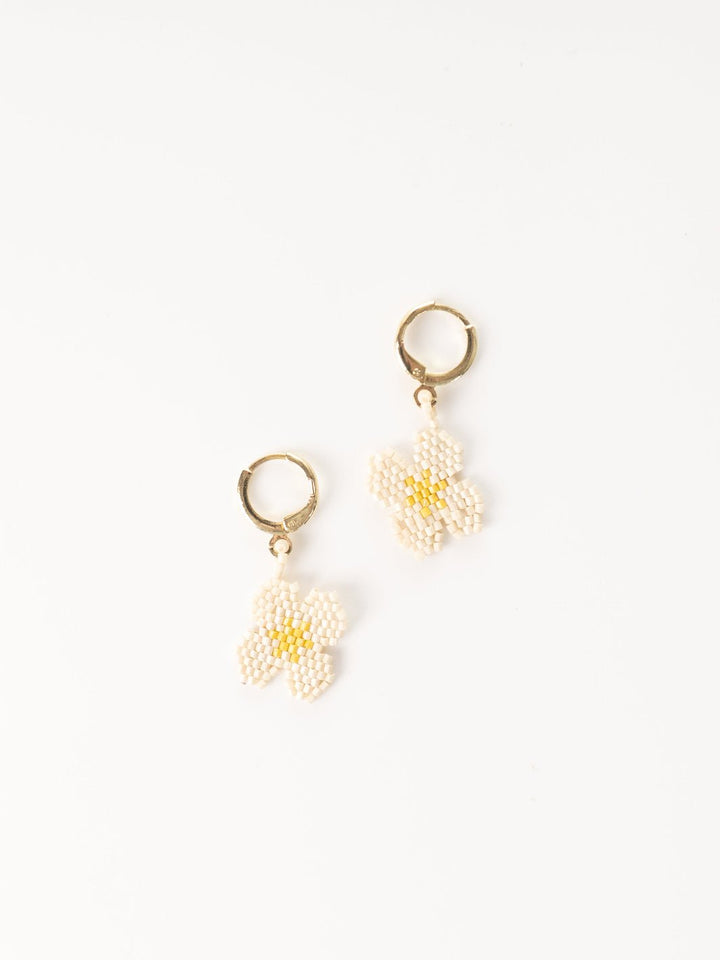 Ivory Blossom Flower Earrings - Heyday