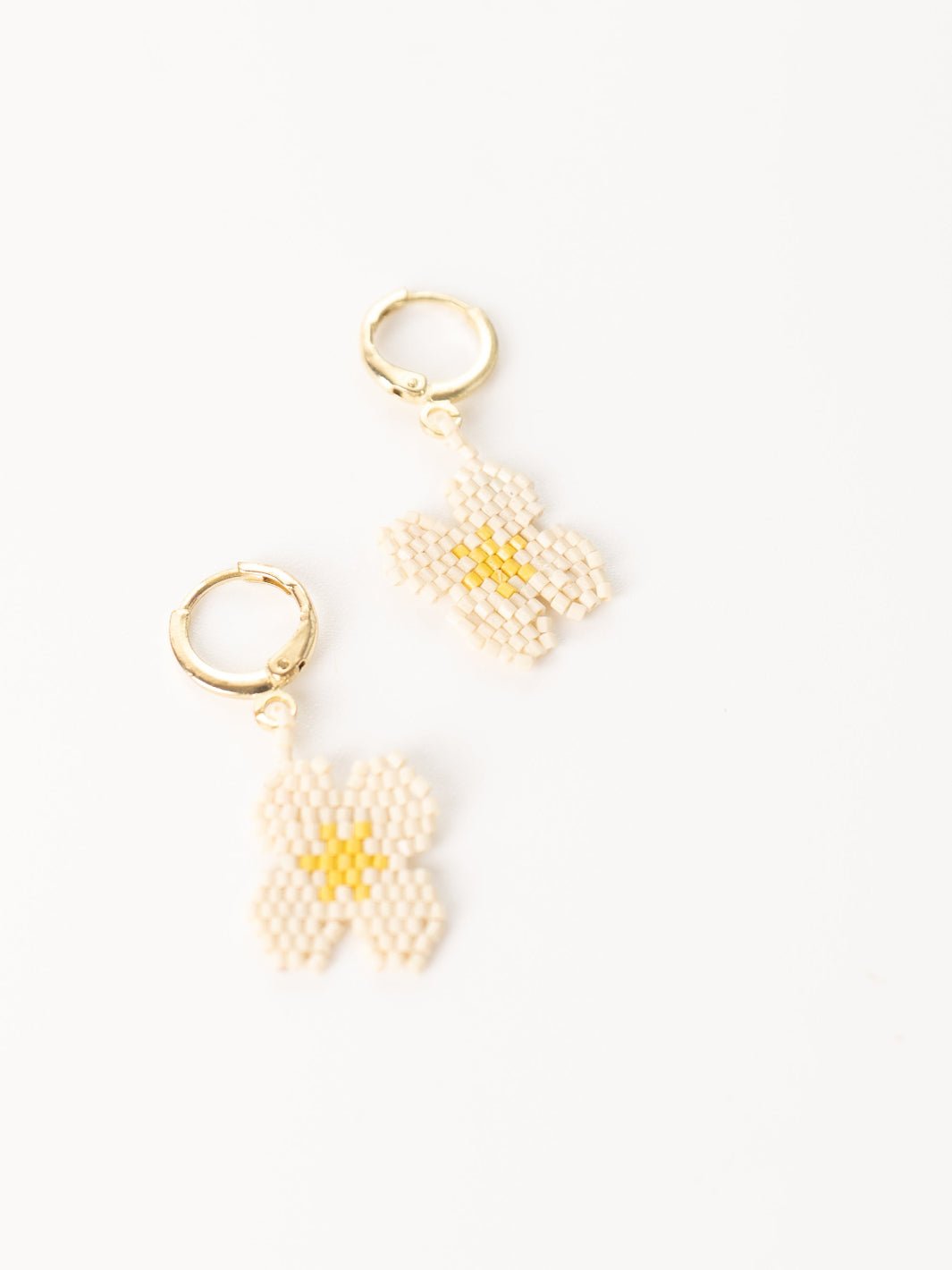 Ivory Blossom Flower Earrings - Heyday