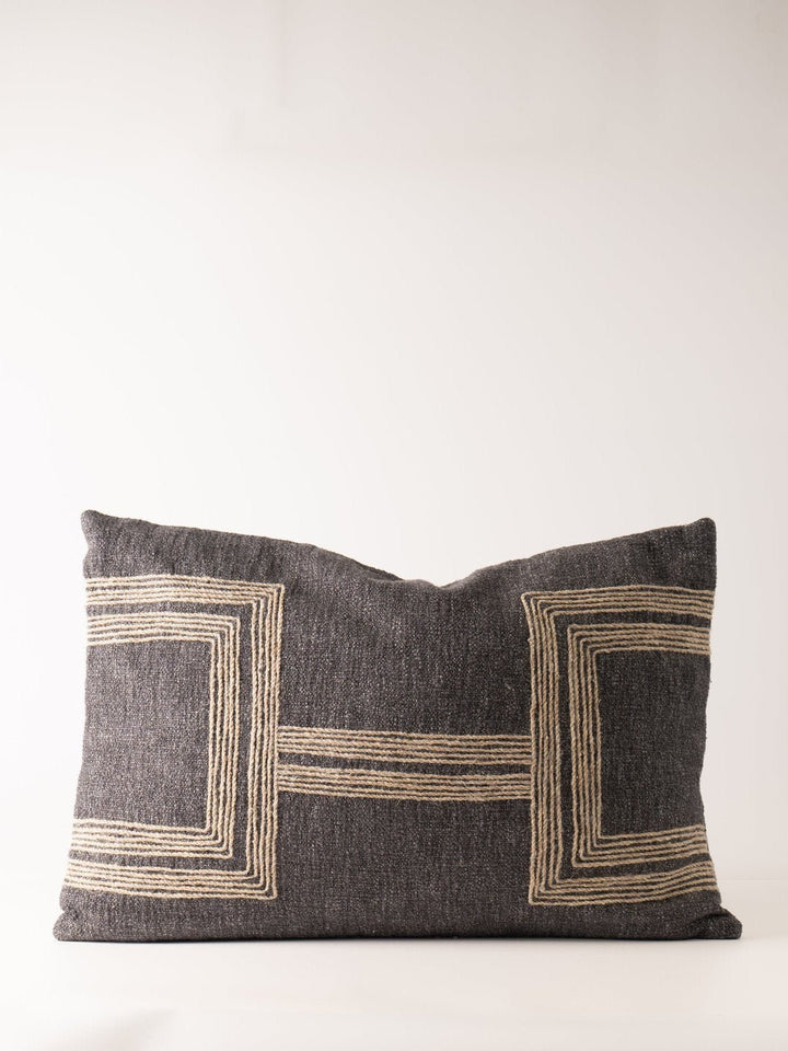 Jute Embroidered Pillow - Heyday