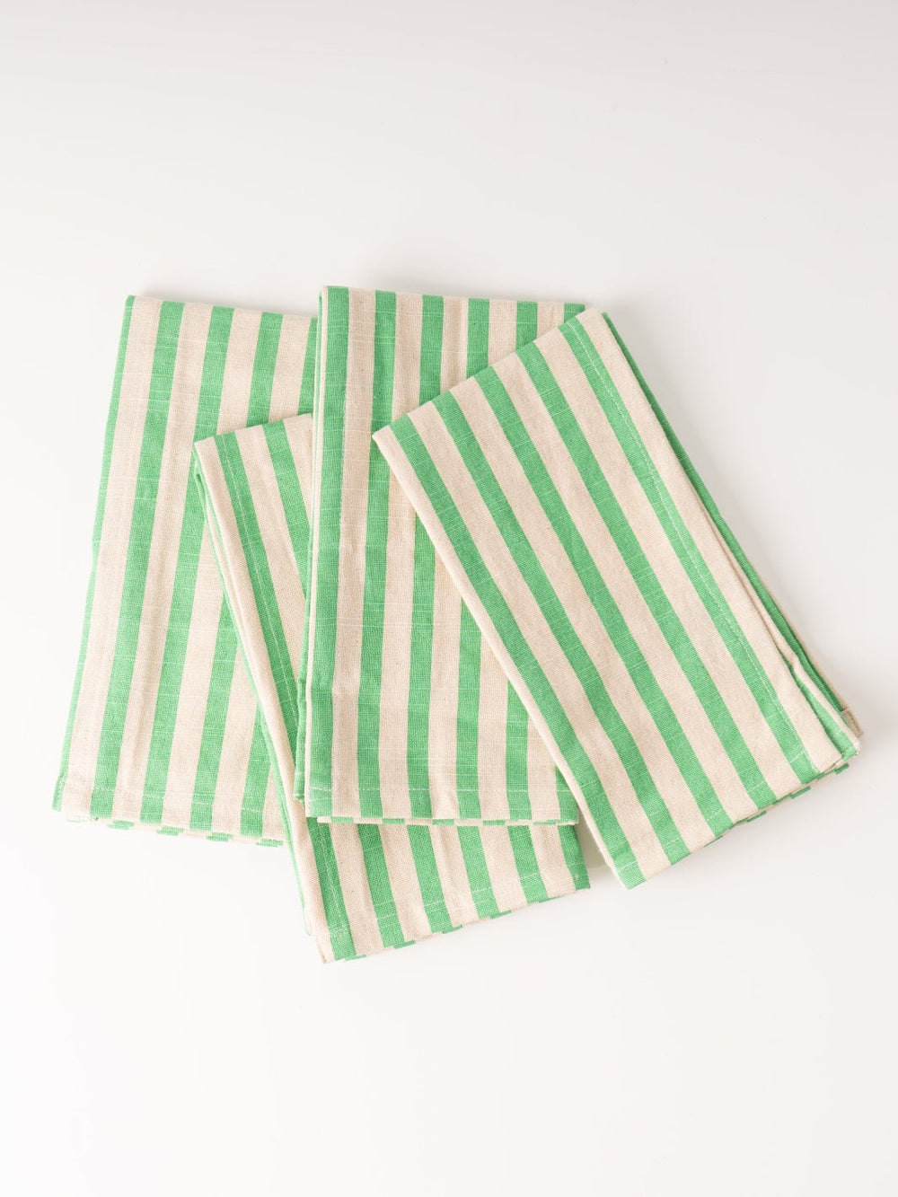 Kelly Green Strip Napkin Set - Heyday