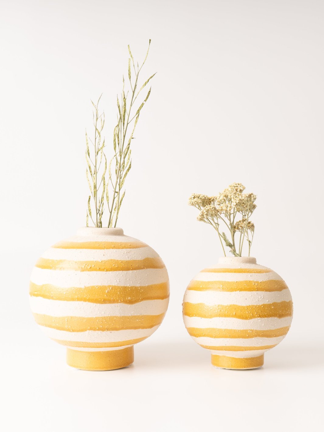 Large Coarse Stripe Stoneware Vase - Heyday