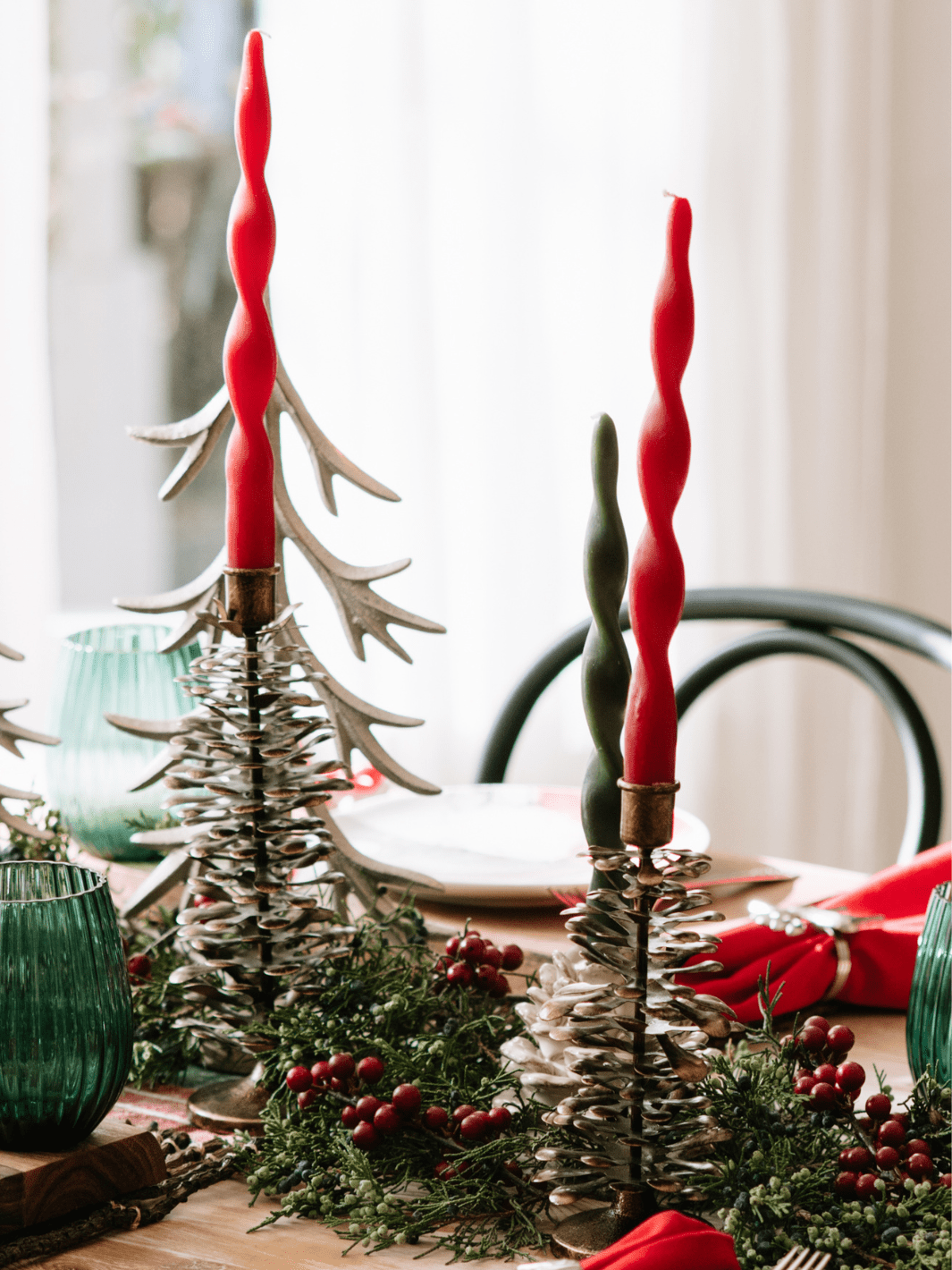 Large Metal Pinecone Taper Holder - Heyday