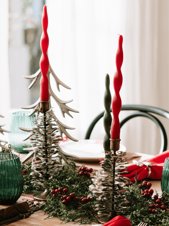 Large Metal Pinecone Taper Holder - Heyday