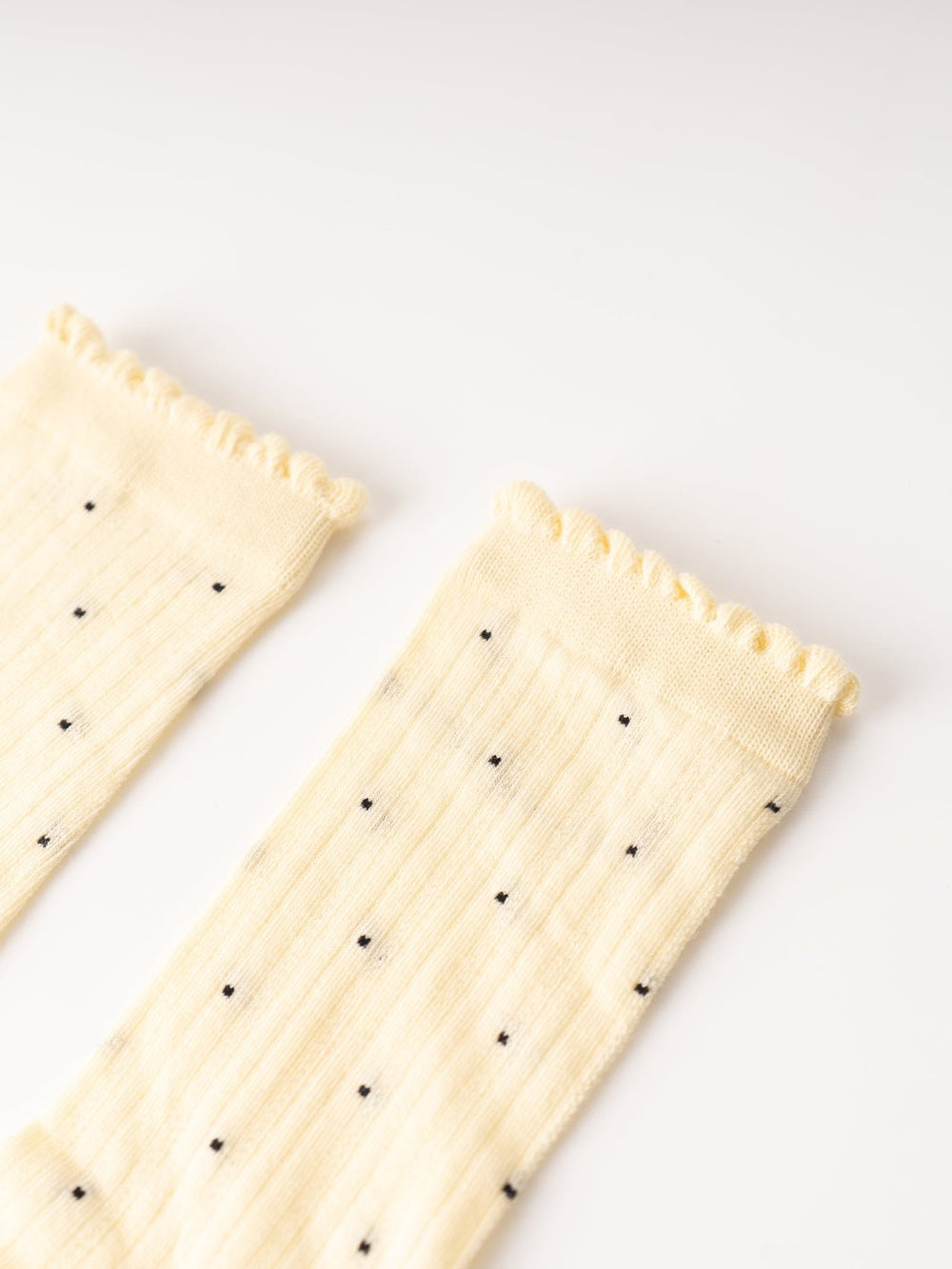 Lemon Frill Edge Mini Polka Dot Socks - Heyday
