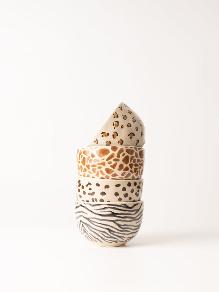 Leopard Print Stoneware Bowl - Heyday