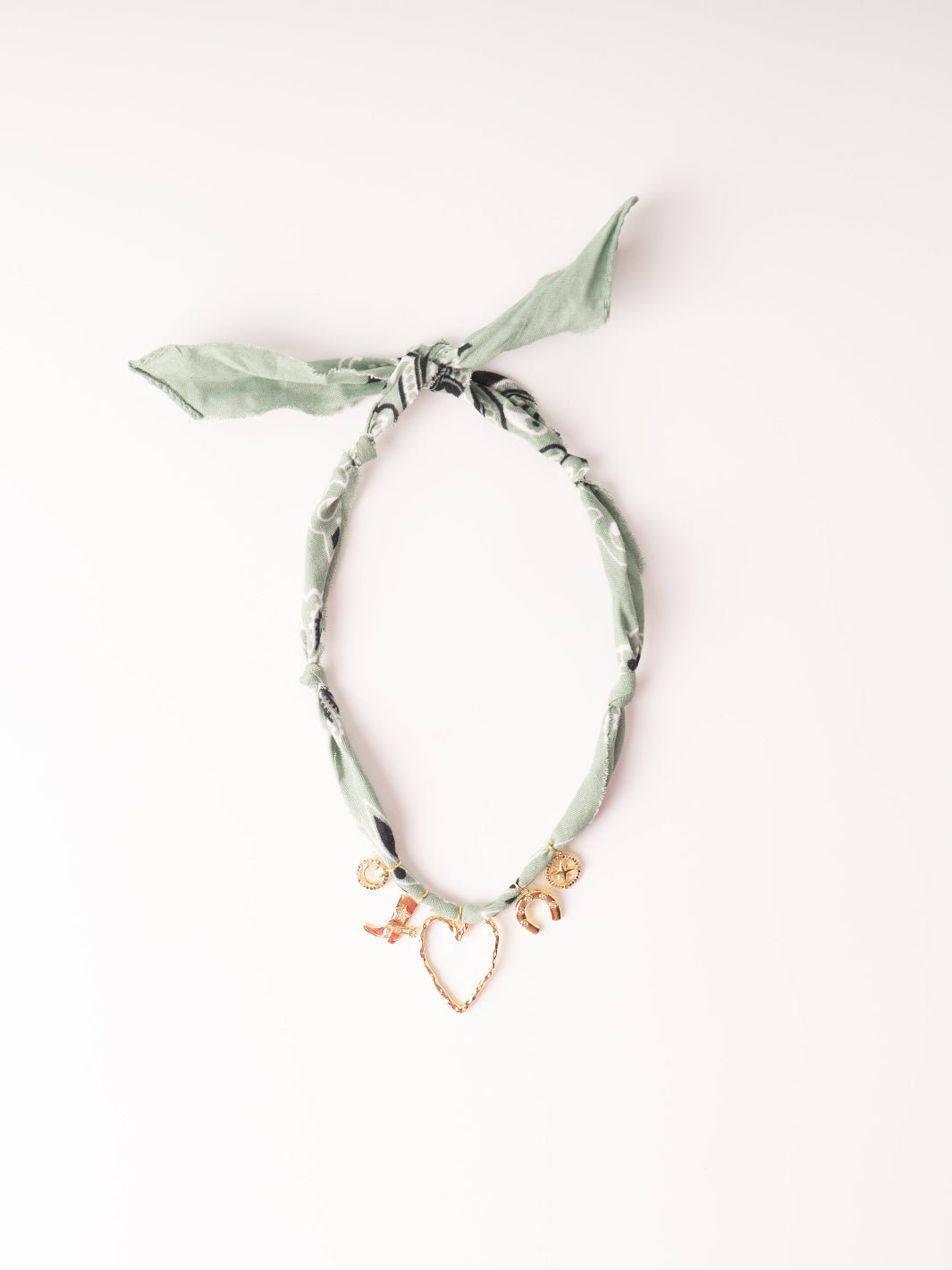 Light Green Bandana Charm Necklace - Heyday