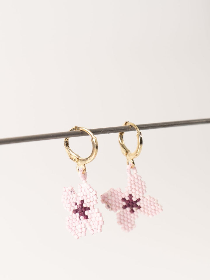 Lilac Blossom Flower Earrings - Heyday