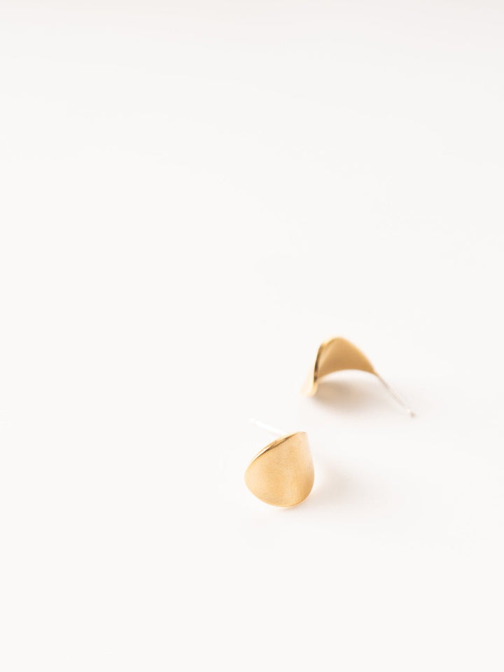 Lotus Gold Stud Earrings - Heyday