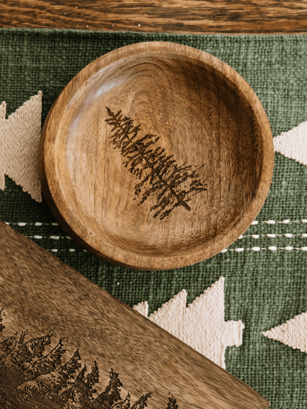Mango Wood Pine Tree Bowl - Heyday