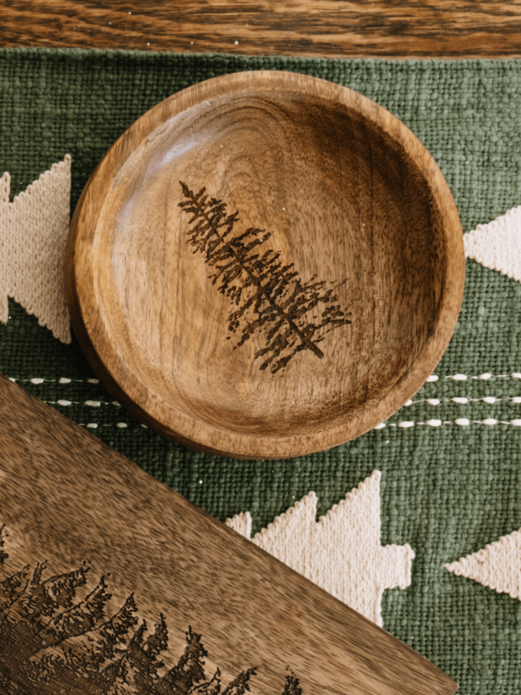 Mango Wood Pine Tree Bowl - Heyday