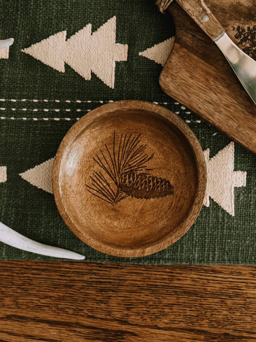 Mango Wood Pinecone Bowl - Heyday