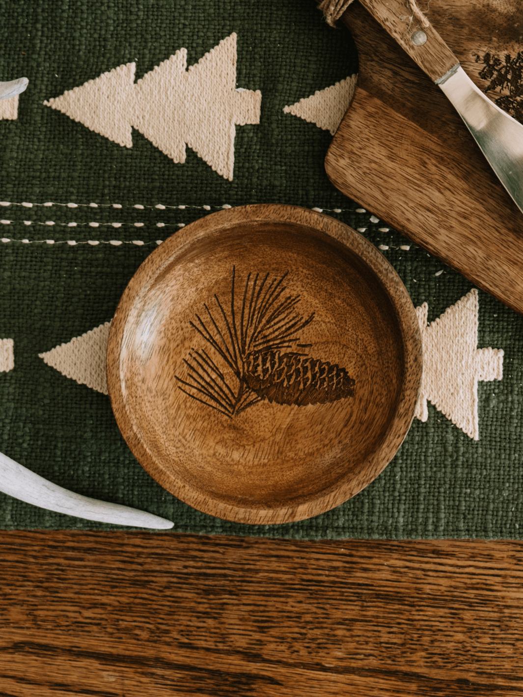 Mango Wood Pinecone Bowl - Heyday