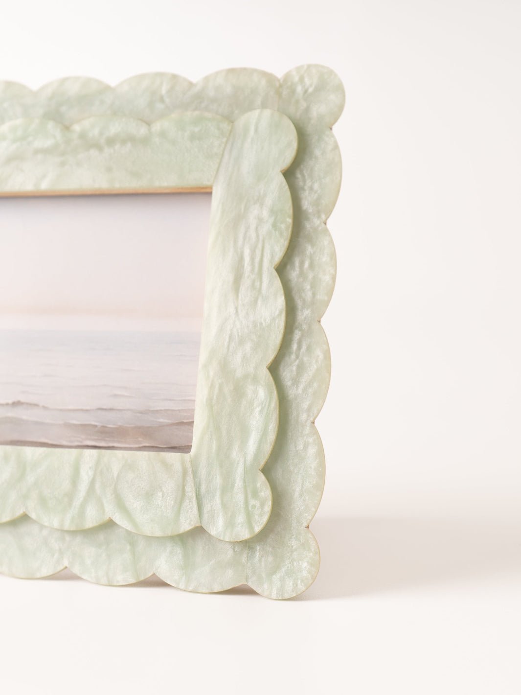 Marbled Green Scallop Photo Frame - Heyday