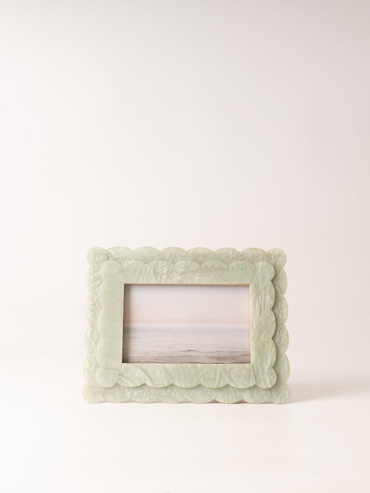 Marbled Green Scallop Photo Frame - Heyday