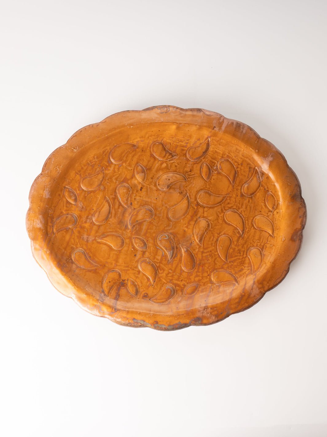 Medium Embossed Metal Scalloped Tray - Heyday