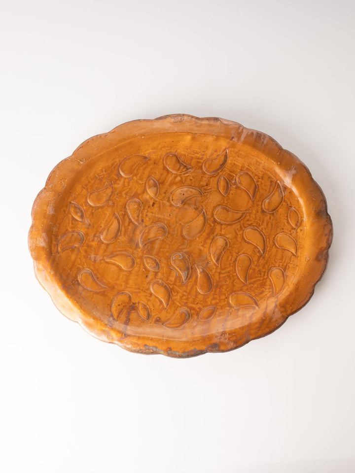 Medium Embossed Metal Scalloped Tray - Heyday