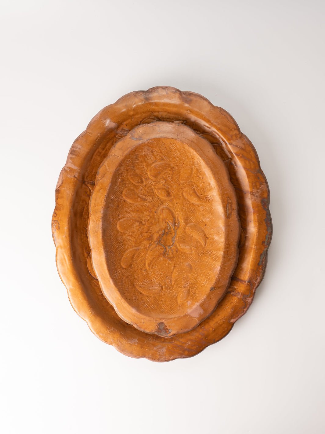 Medium Embossed Metal Scalloped Tray - Heyday