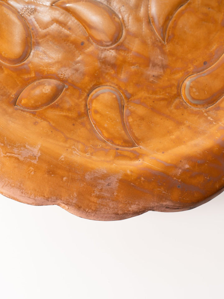 Medium Embossed Metal Scalloped Tray - Heyday