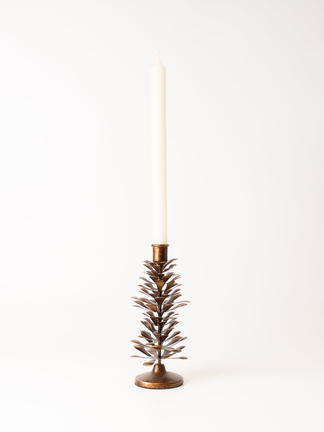 Medium Metal Pinecone Taper Holder - Heyday