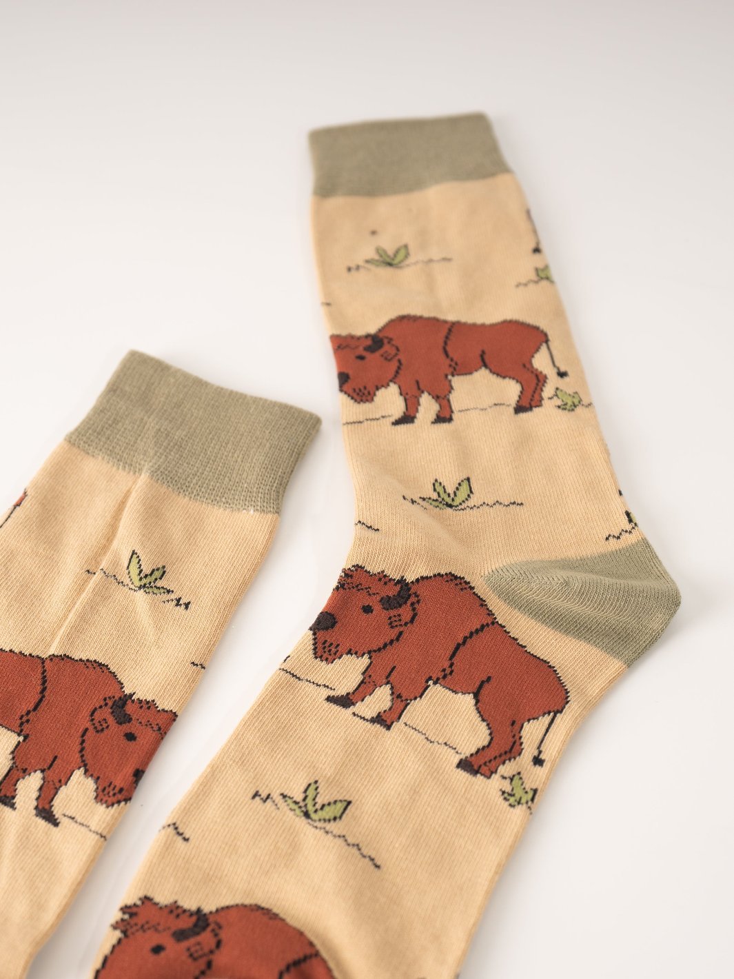 Men's Brown Buffalo Socks - Heyday