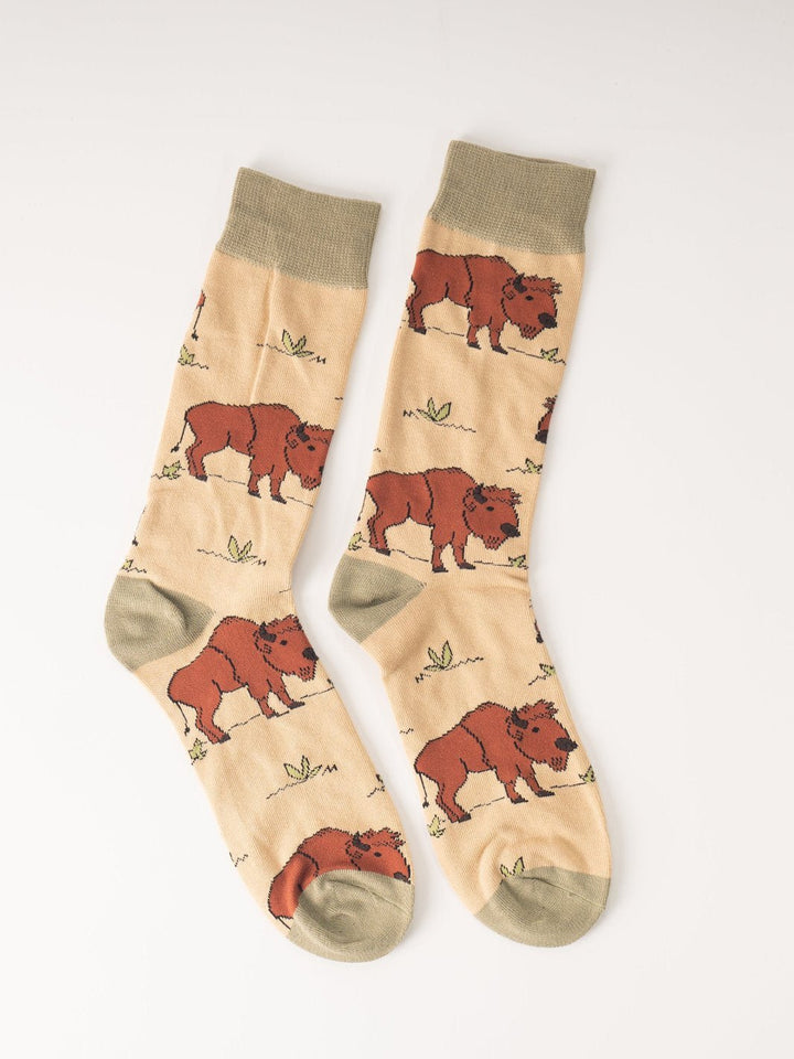 Men's Brown Buffalo Socks - Heyday