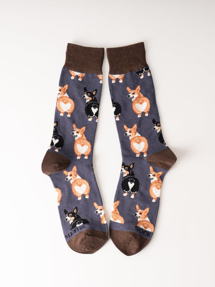 Men's Corgi Butts Crew Socks - Heyday