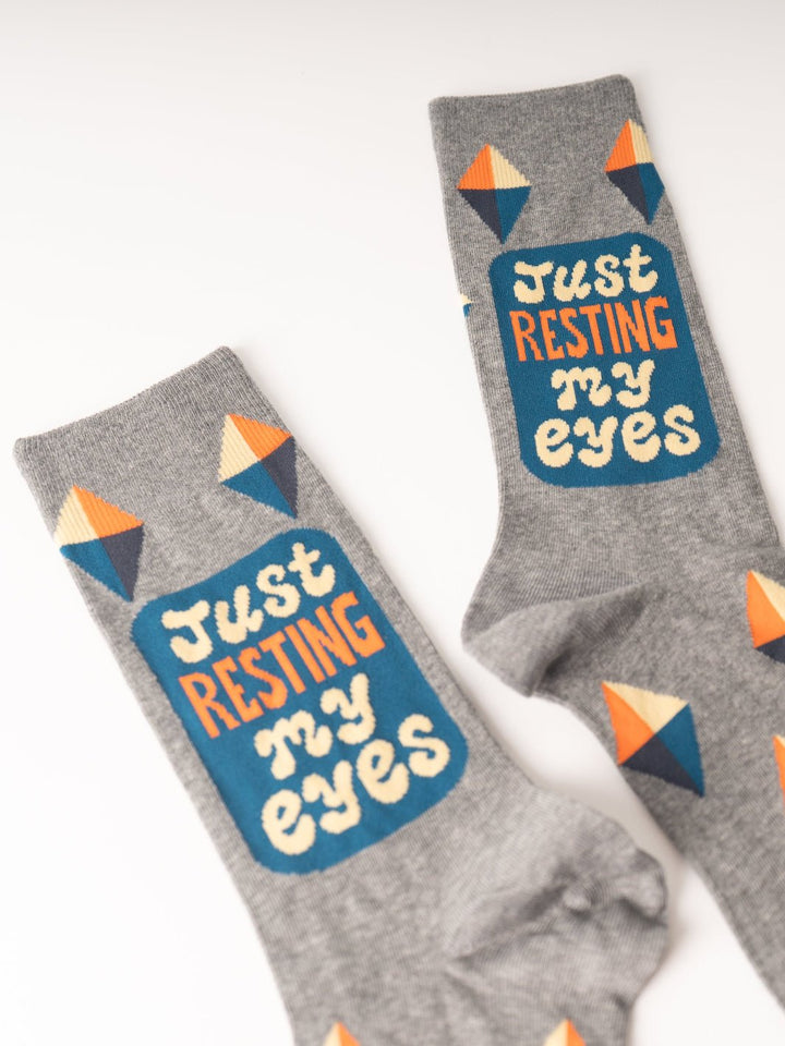 Men's Just Resting My Eyes Crew Socks - Heyday