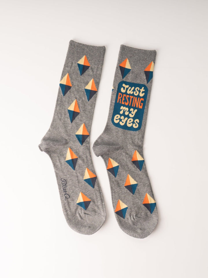 Men's Just Resting My Eyes Crew Socks - Heyday