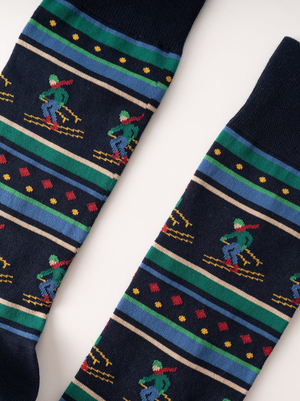 Men's Navy Ski Fairisle Socks - Heyday