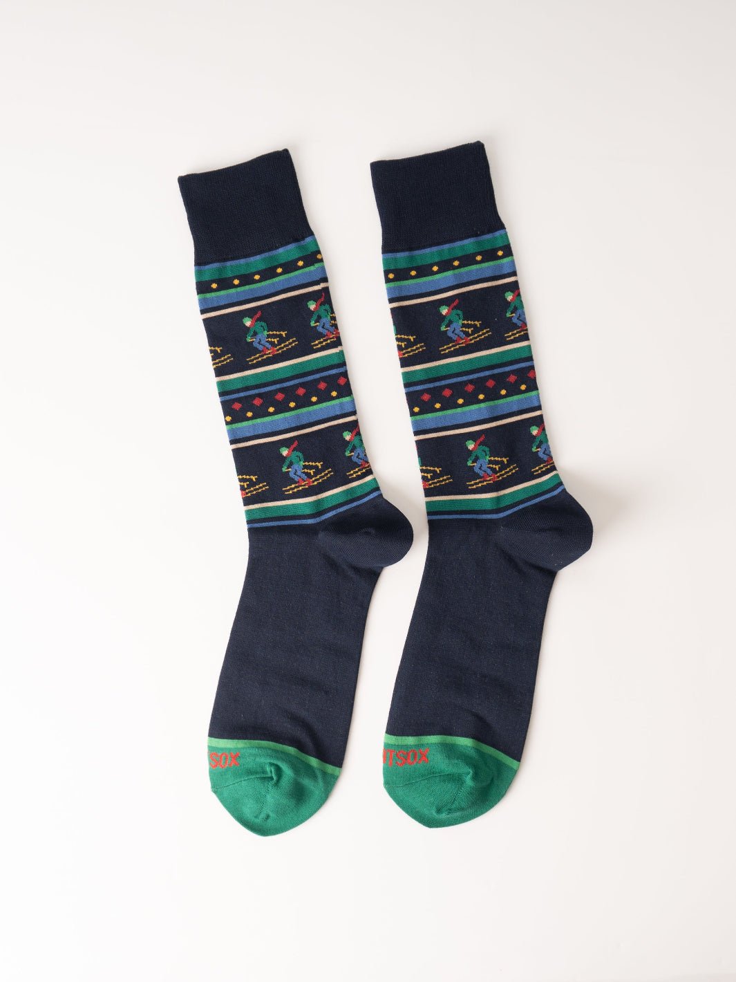 Men's Navy Ski Fairisle Socks - Heyday