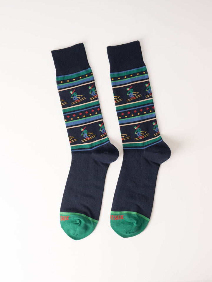 Men's Navy Ski Fairisle Socks - Heyday