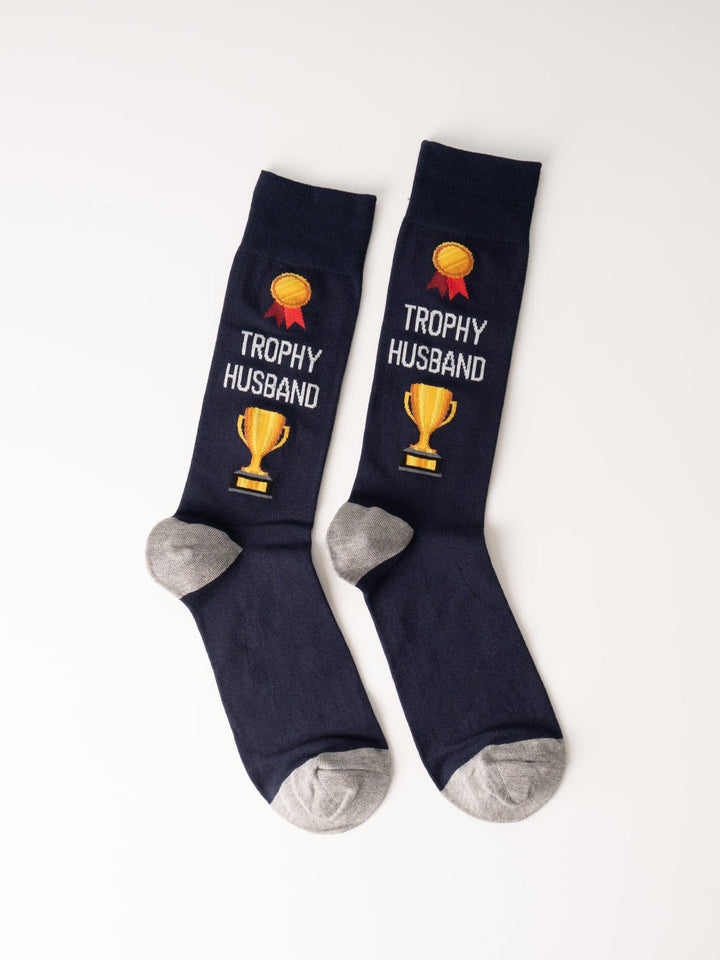 Men's Navy Trophy Husband Socks - Heyday