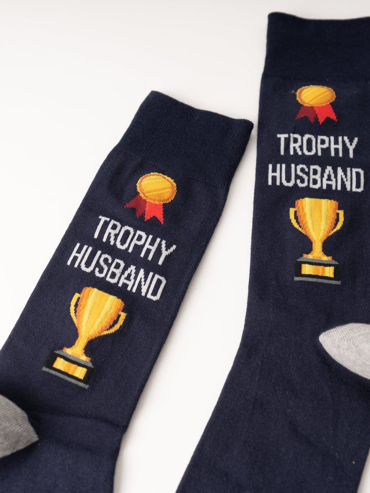 Men's Navy Trophy Husband Socks - Heyday