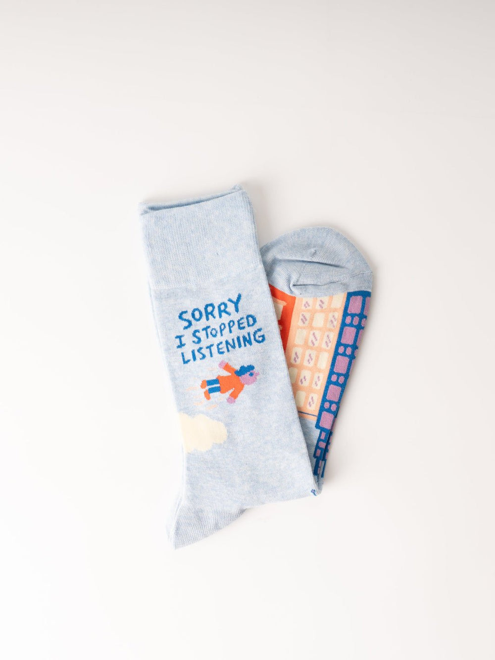 Men's Sorry I Stopped Listening Crew Socks - Heyday