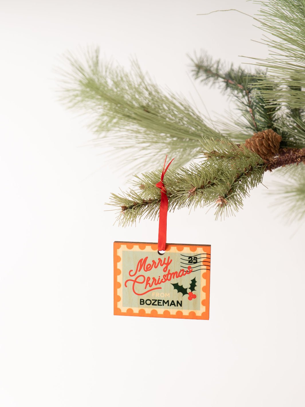 Merry Christmas from Bozeman Stamp Ornament - Heyday