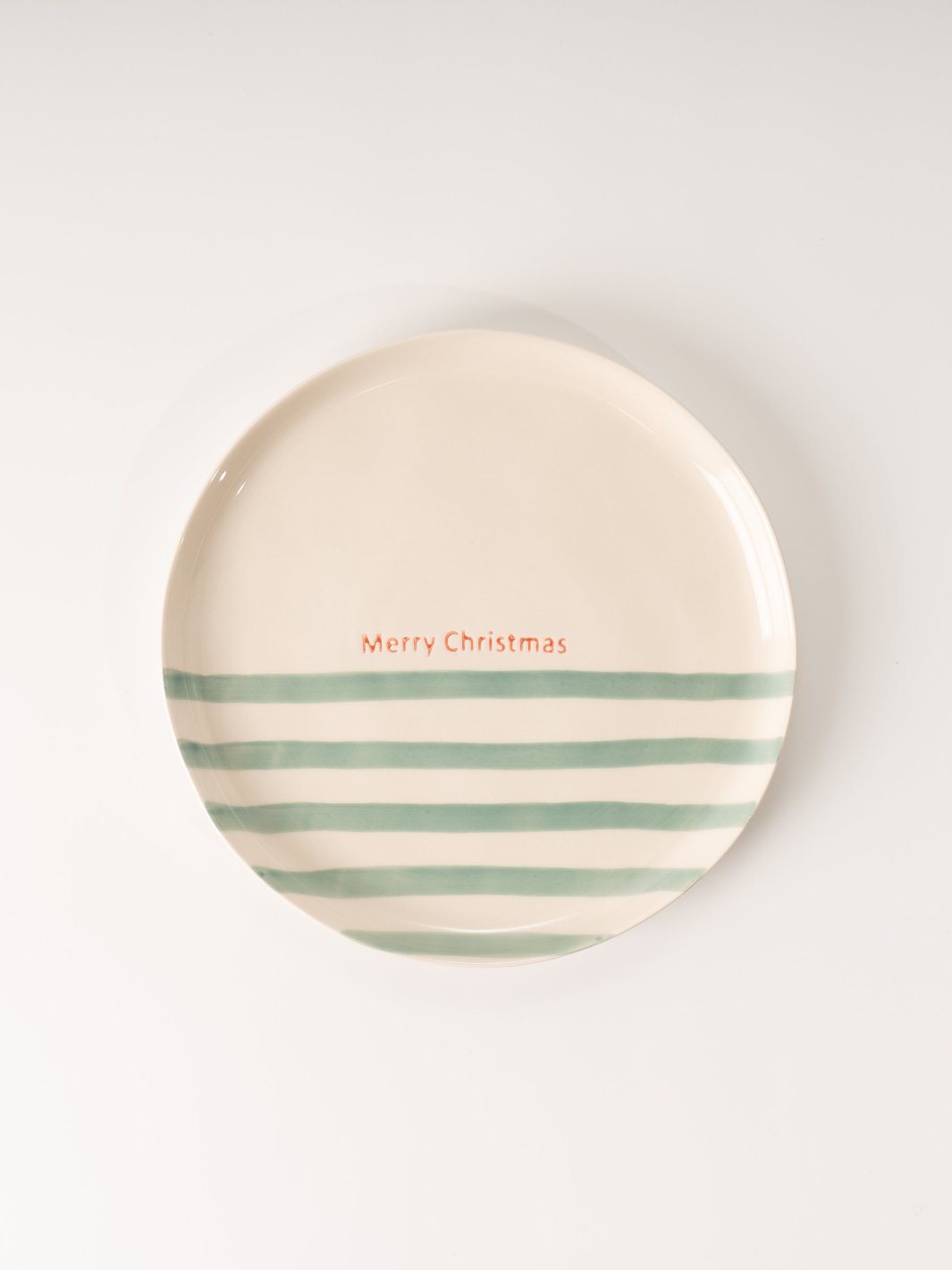 Merry Christmas Stripe Plate - Heyday