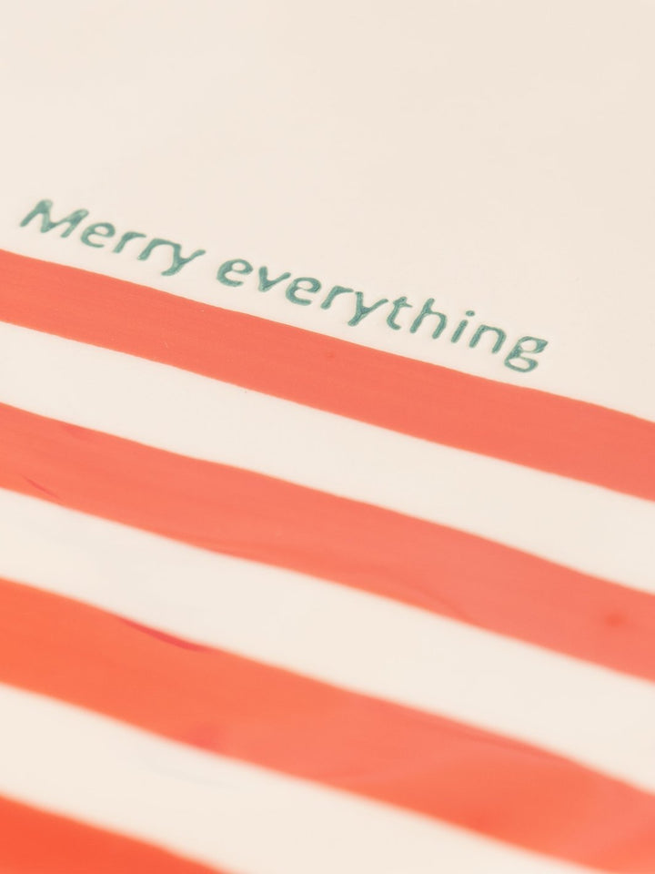 Merry Everything Red Stripe Plate - Heyday