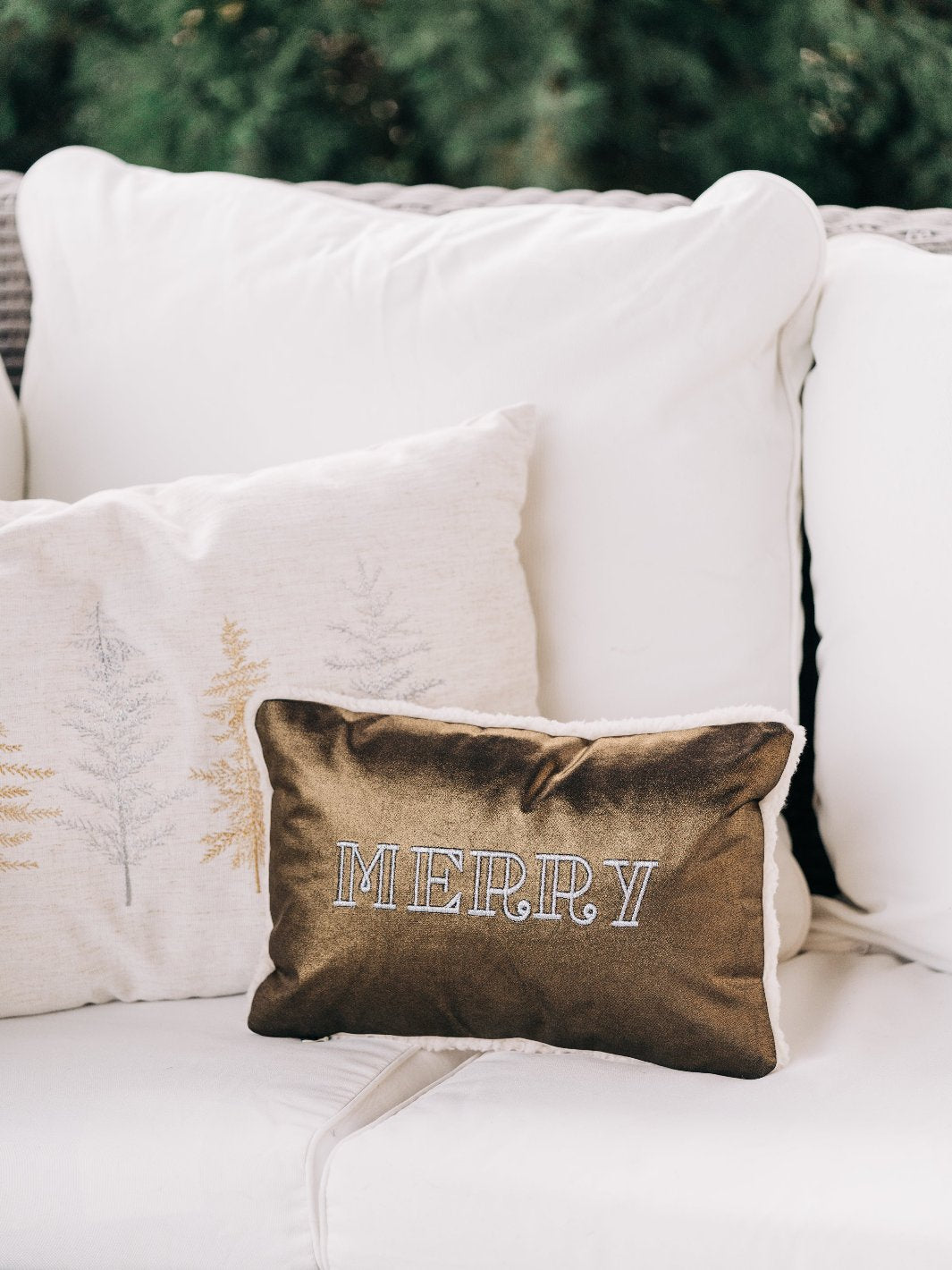 Merry Gold and Sherpa Pillow - Heyday