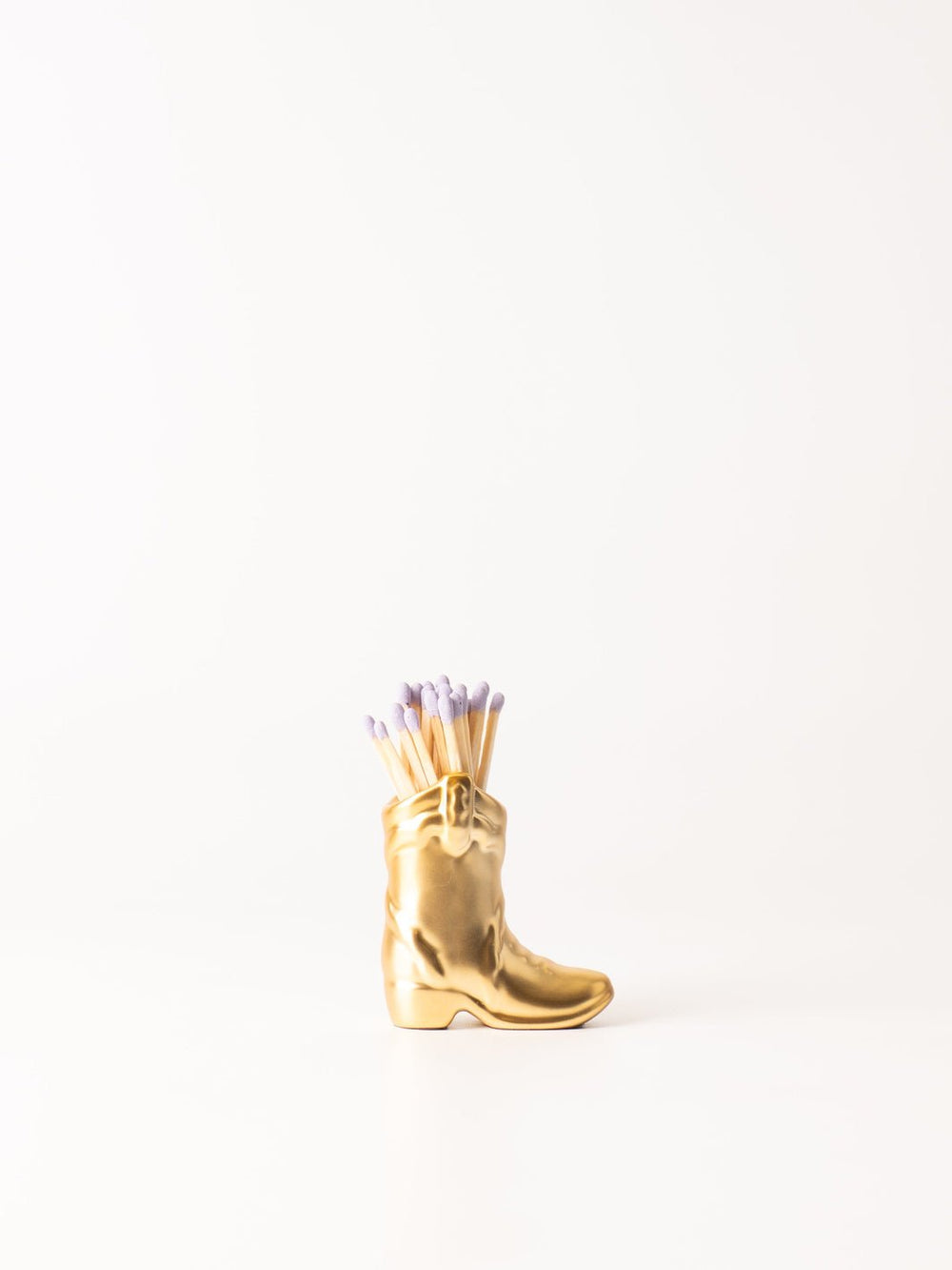 Metallic Gold Cowboy Boot Match Holder - Heyday
