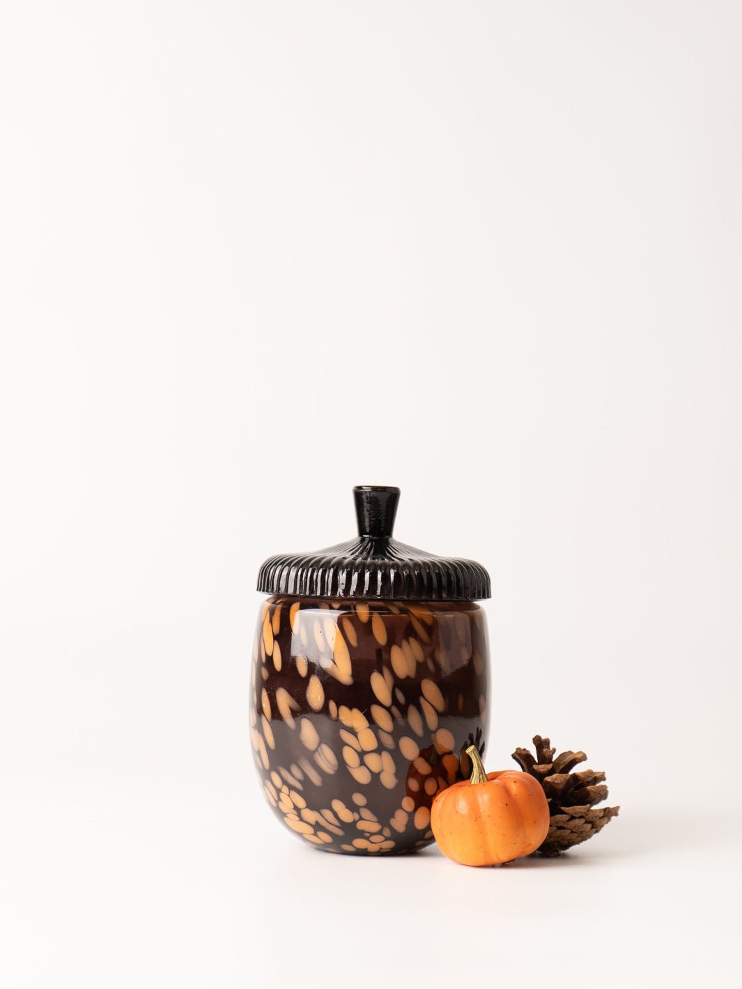 Midnight Pumpkin Glass Acorn Candle - Heyday