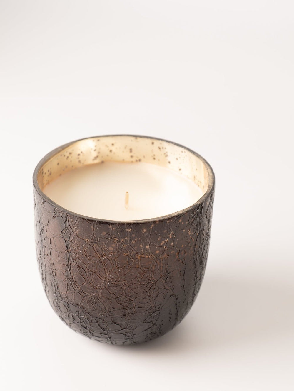 Midnight Pumpkin Large Crackle Glass Candle - Heyday