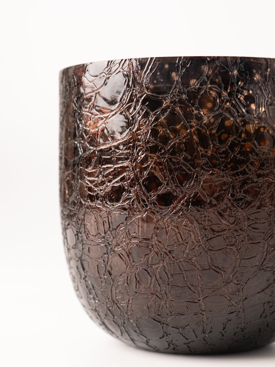 Midnight Pumpkin Large Crackle Glass Candle - Heyday