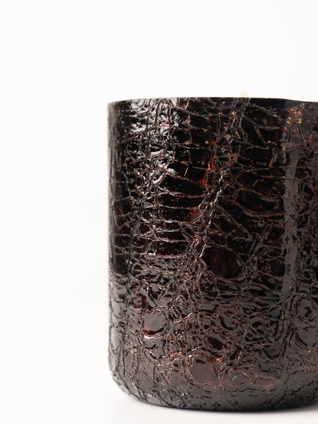 Midnight Pumpkin Small Crackle Glass Candle - Heyday