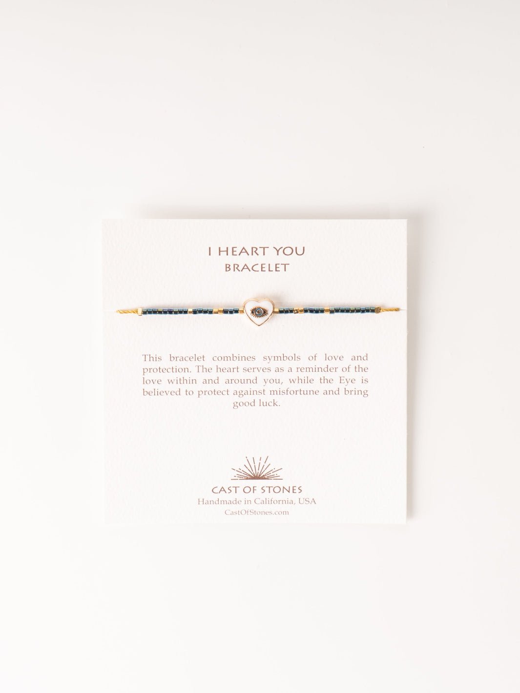 Midnight & White I Heart You Bracelet - Heyday