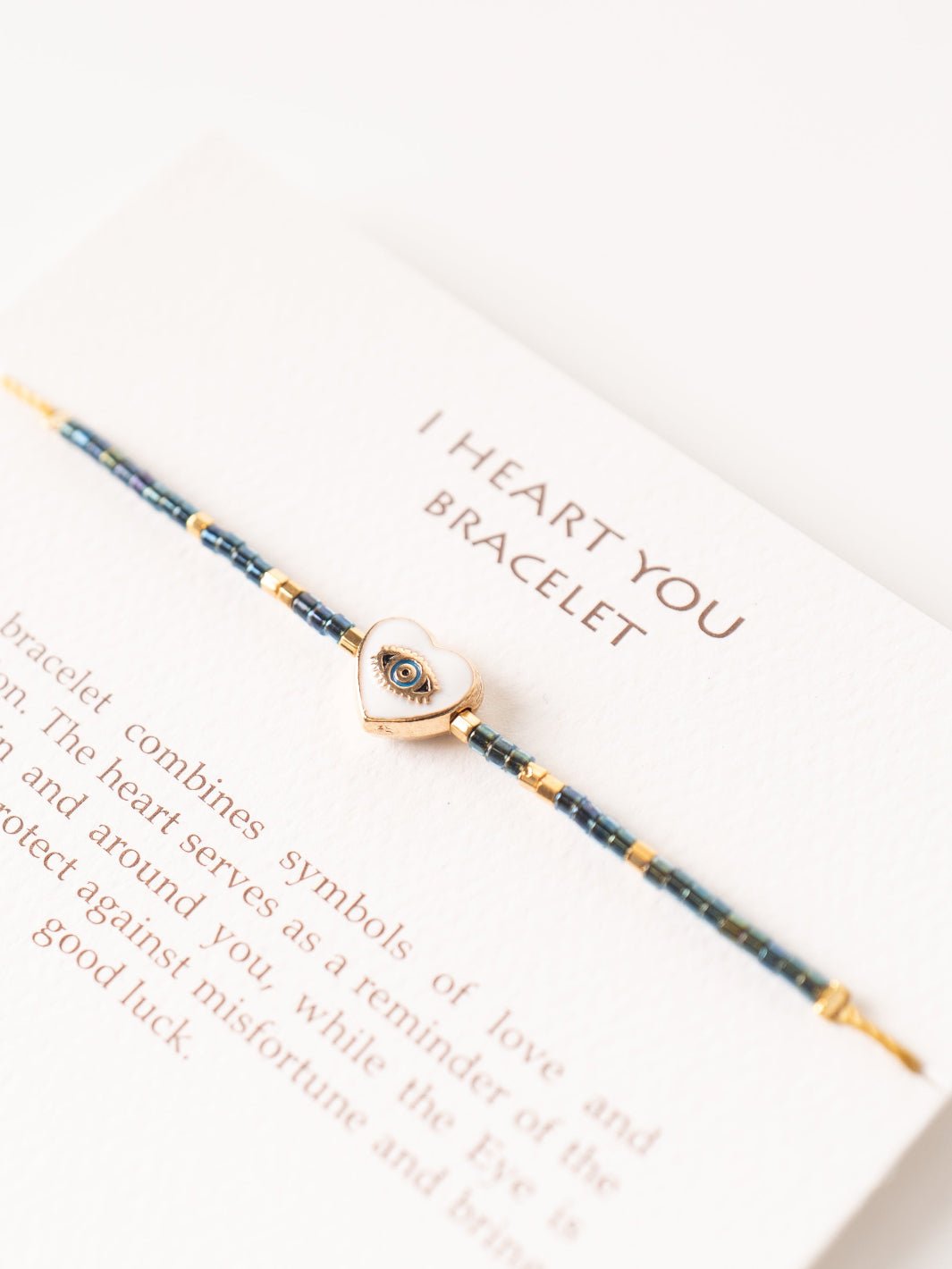 Midnight & White I Heart You Bracelet - Heyday