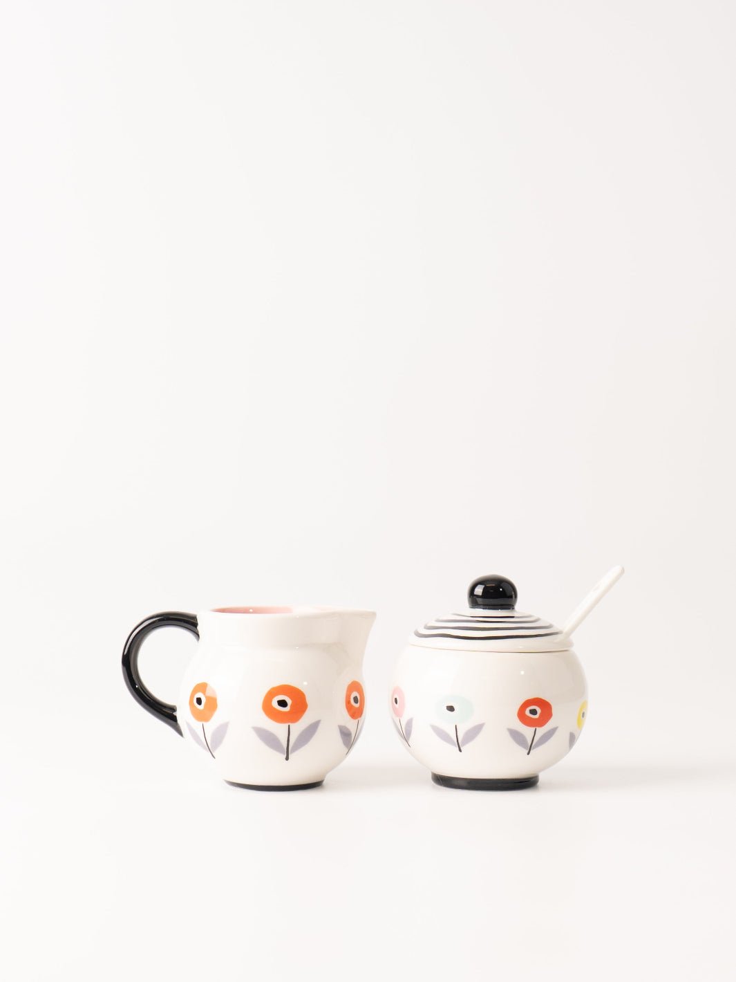 Mod Poppy Creamer & Sugar Bowl Set - Heyday