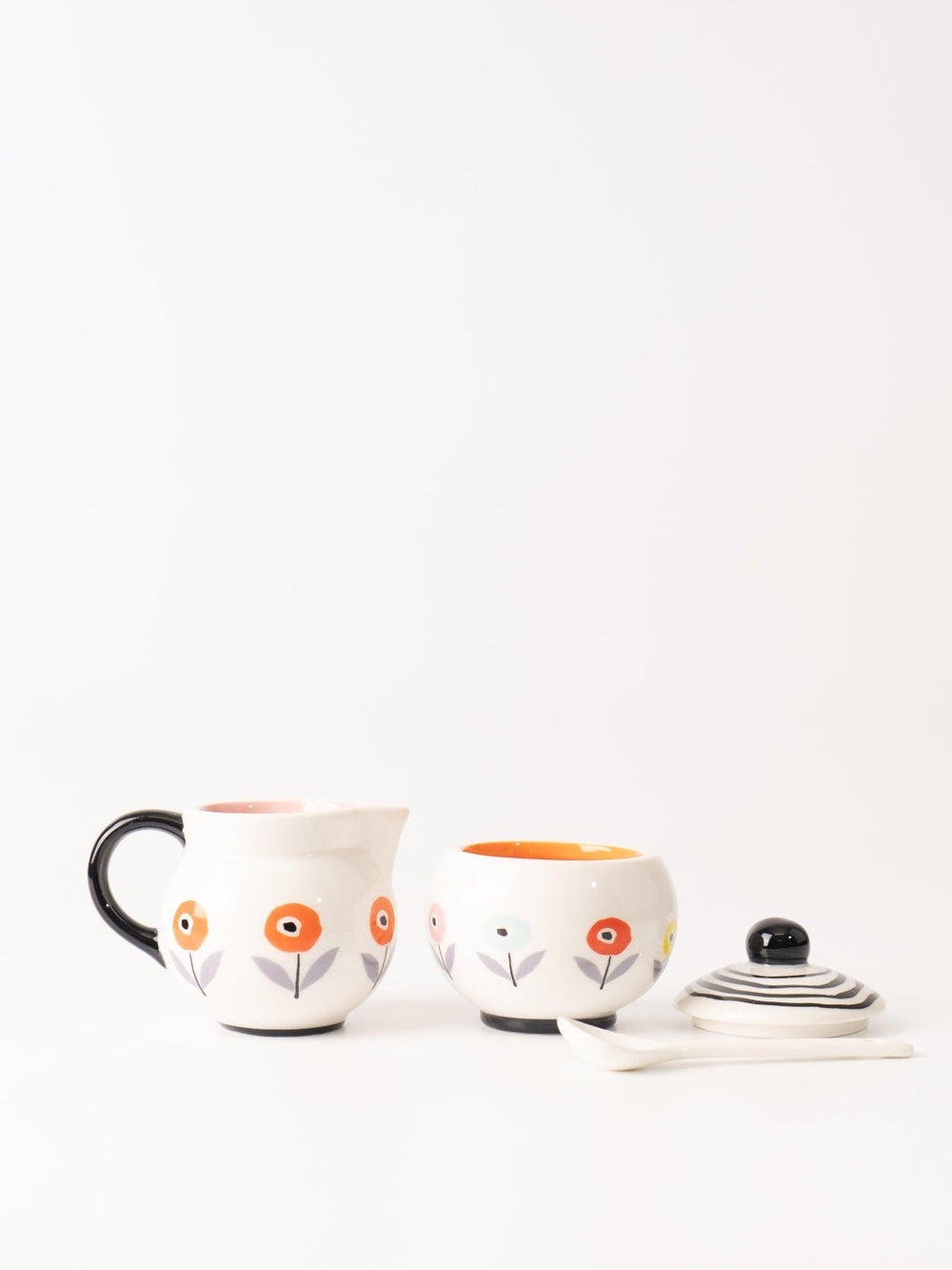 Mod Poppy Creamer & Sugar Bowl Set - Heyday