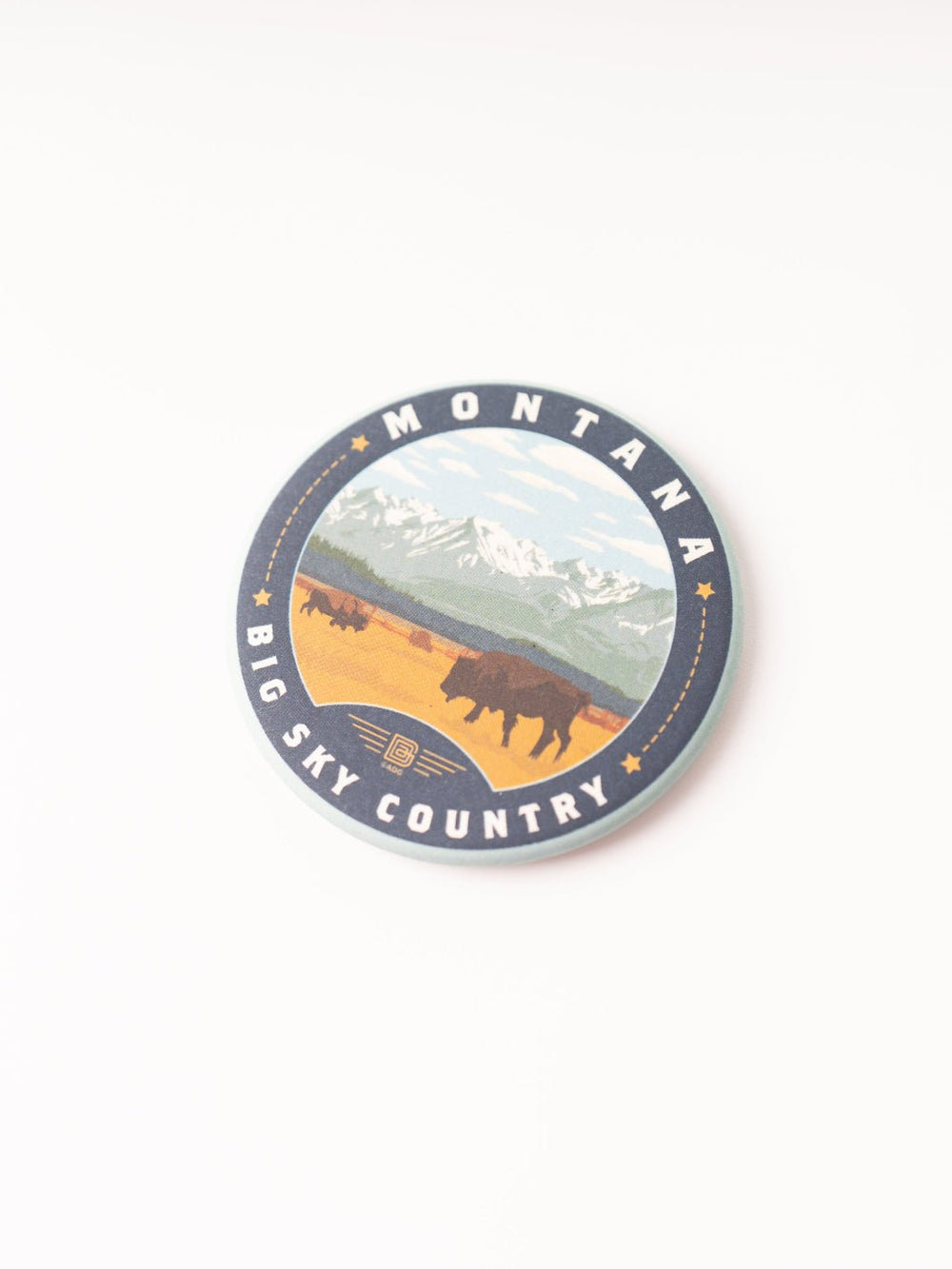 Montana Bison Big Sky Country Circle Magnet - Heyday